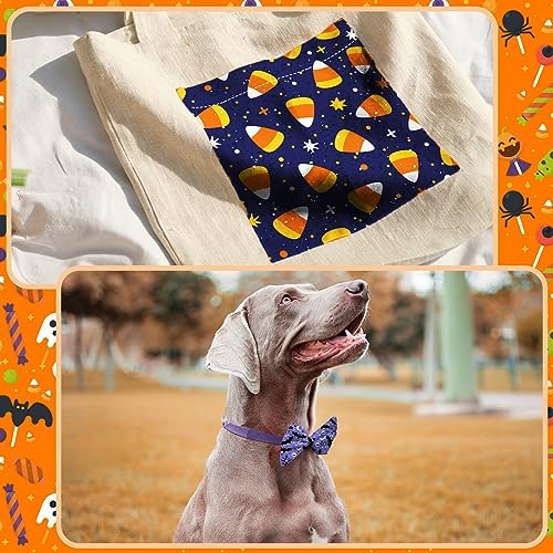 Panelee 40 Pcs Halloween Cotton Fabric 2.6x40in Pre Cut Quilting Strips