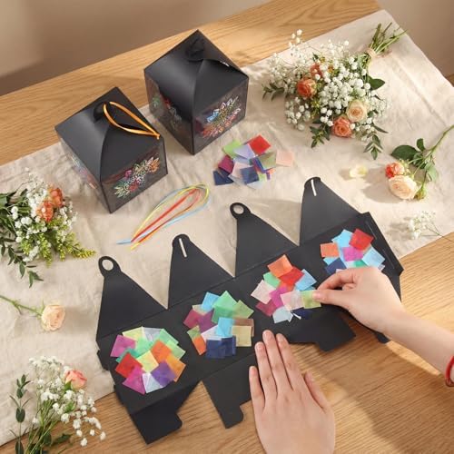 Simgoing 24 Set Mandala Paper Crafts Lanterns Mandala Flower Paper Craft