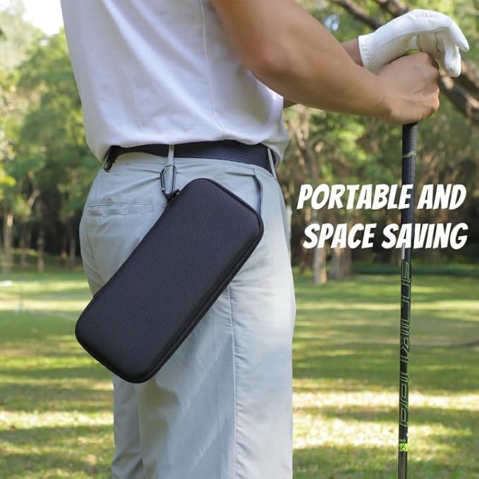 Golf Glove Holder Case for Accessories with Removable Glove Shaper Portable Golfer Gifts for Men & Women Caddy Organizer Case with Storage Slots for Divot Tools, Tees & Ball Markers