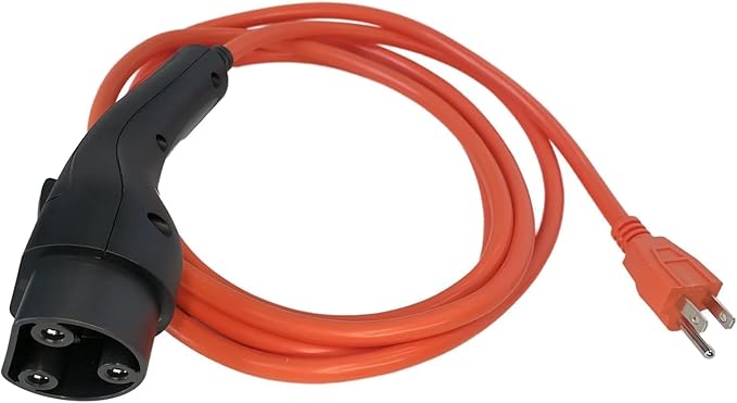 JOEEGO Charging Power Cord Assembly Compatible with Evolution EV Golf Carts, 30A 110V~220V, Replaces OEM# 2.04.0620 (Orange 10ft Plus)