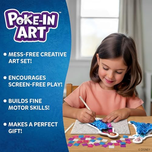 Skillmatics Poke-in Art – Disney Frozen, Wood Craft Kit, Gift for Kids