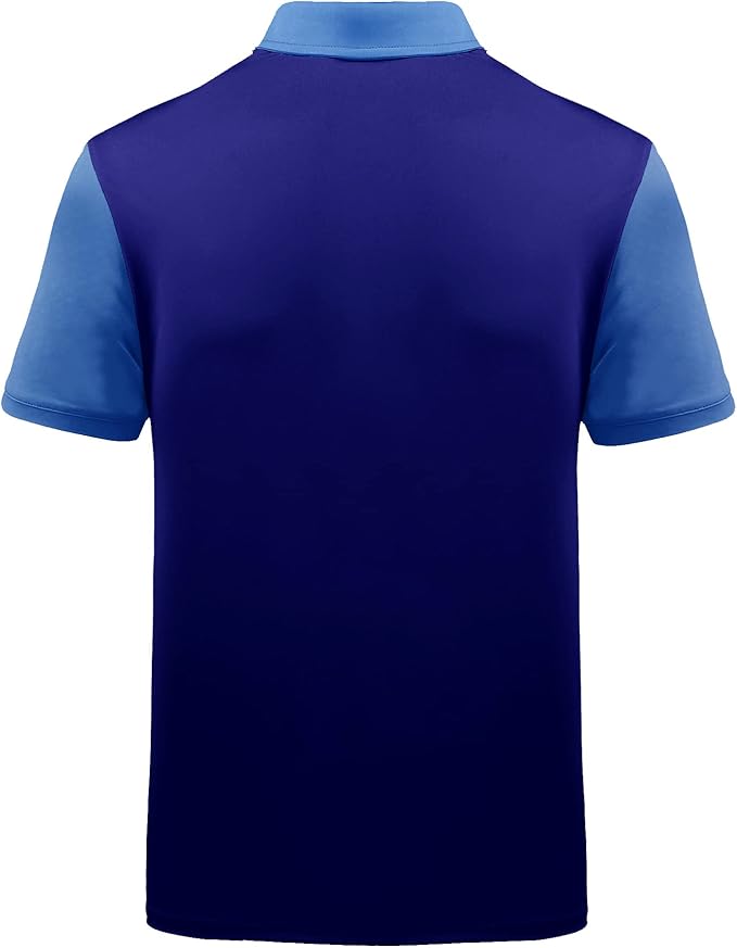 ZITY Mens Golf Shirt Short Sleeve Sport Moisture Wicking Performance Print Golf Polo Shirts for Men Collared Casual T-Shirt