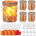 24 Sets Fall Crafts Kits DIY Maple Leaf Mason Jars