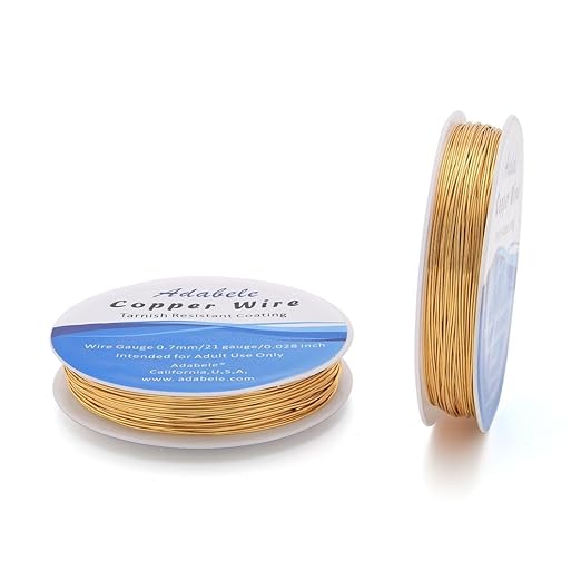 Adabele 164 Feet Premium Tarnish Resistant Round Jewelry Wire Copper Beading - Image 2