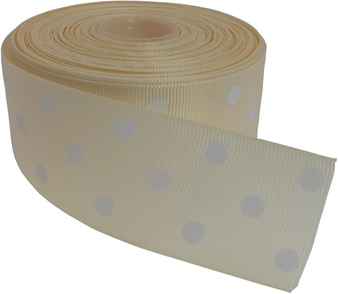 Polka Dot Grosgrain Ribbon 25 Yard Each Roll 100% Polyester by Unknown
