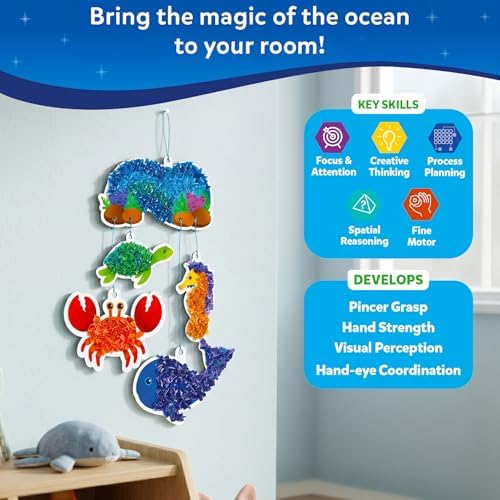 Skillmatics Poke-in Art – Underwater Animals, Wood Craft Kit, Gift for Kids