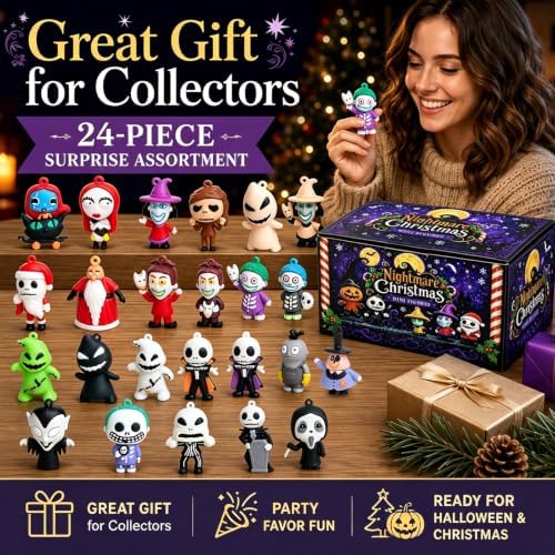 Nightmare Figures 24 Pcs, Halloween and Christmas Decorations Doll
