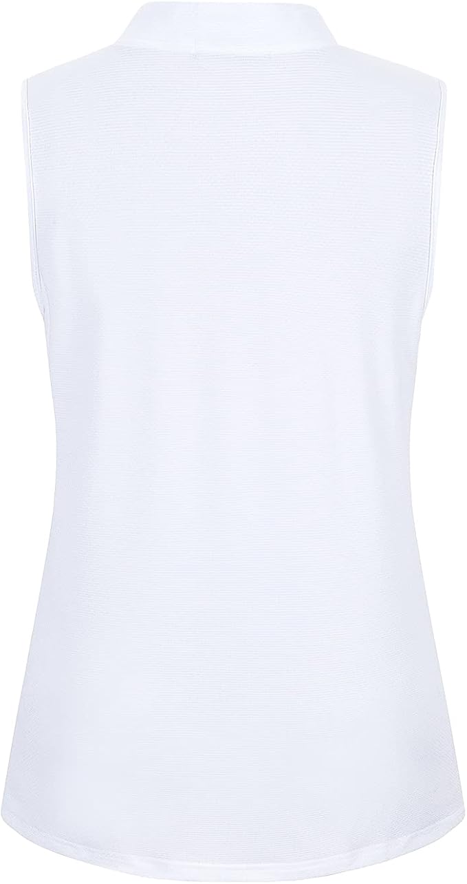 Womens Sleeveless V Neck Golf Polo Shirts