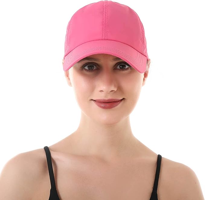 HGGE Womens Criss Cross Ponytail Baseball Cap Adjustable High Messy Bun Ponycap Quick Drying Hat