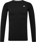 DEVOROPA Youth Boys Compression Shirt Long/Short Sleeve Football Baseball Undershirt Quick Dry Kids Sports Baselayer Crewneck