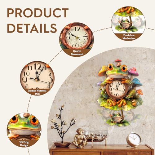 3D Puzzles for Adults Wooden Frog Puzzle Clock Adult Crafts