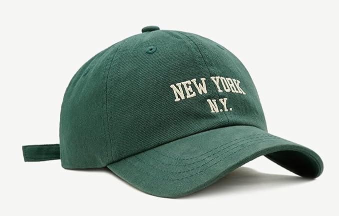 Top Baseball Caps for Women-Men Outdoor Baseball Hats New York Golf Sports Hat Curved-Brim UV Protection