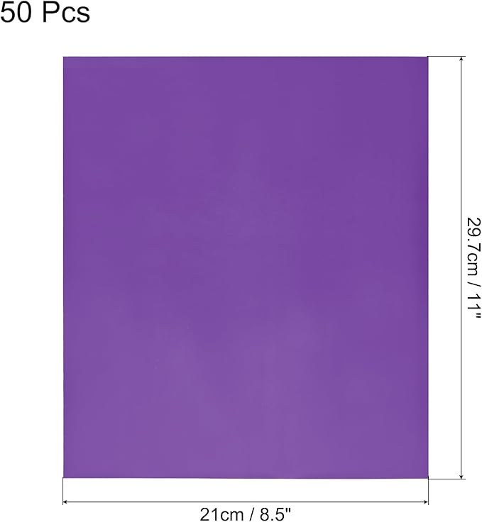 MECCANIXITY 50 Pack Toner Reactive Foil, Deco Foil Transfer Sheets 8.5"x11" A4 - Image 2
