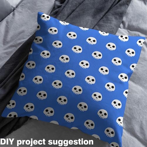 Halloween Themed Fabric by The Yard 3 Yard Skull for Home DIY Projects, Waterproof Indoor Outdoor Decor for Kids Teens Adults Skeleton Printing Upholstery Fabric for Chairs Bones Room Decor