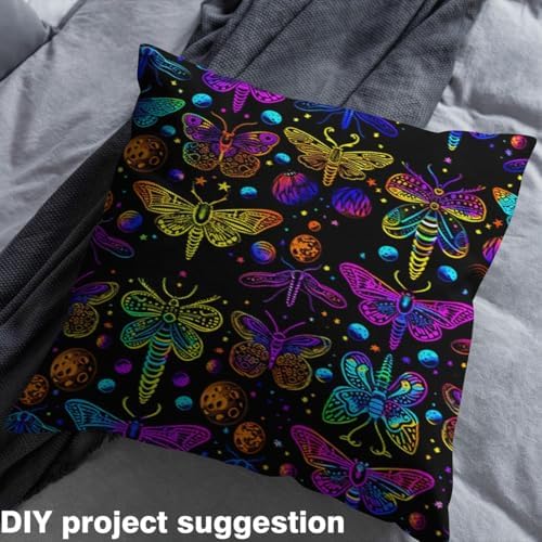 jejeloiu Boho Dragonfly Fabric by The Yard Soft 5 Yards