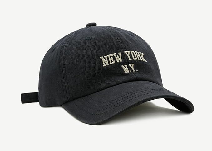 Top Baseball Caps for Women-Men Outdoor Baseball Hats New York Golf Sports Hat Curved-Brim UV Protection