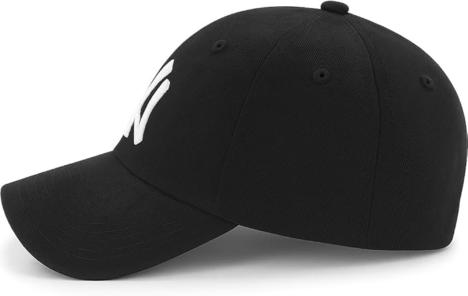 Men Women Fashion Baseball Cap | New York | N&Y Crafted | Curved Brim, Pure Cotton Twill, Unisex-Adults