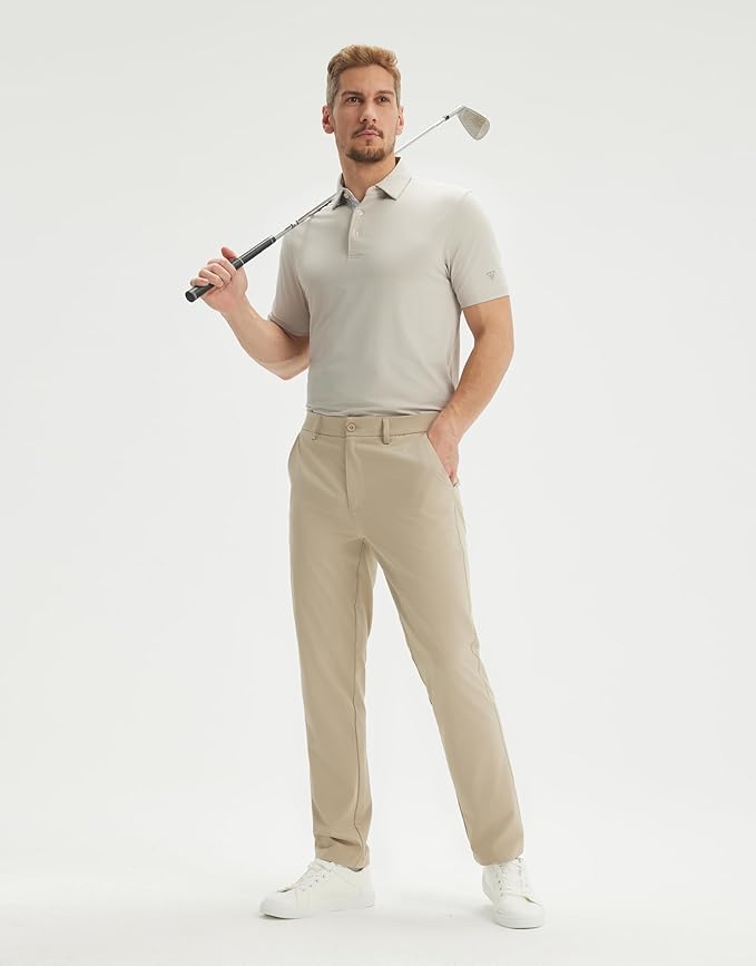 Mens Polo Shirts Short and Long Sleeve Casual Solid Stylish Dry Fit Performance Designed Collared Golf Polo Shirts for Men