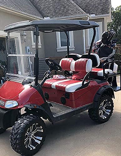 10L0L Golf Cart Front Rear Fender Flares for EZGO RXV 2008-2015 Gas & Electric, with Stainless Steel Screws, Set of 4(Not fit modified models)