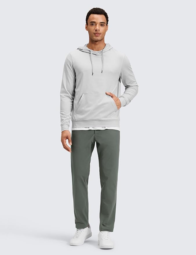CRZ YOGA All Day Comfy 5-Pocket Golf Pants for Men - 28"/30"/32"/34" Quick Dry Lightweight Casual Work Stretch Trousers