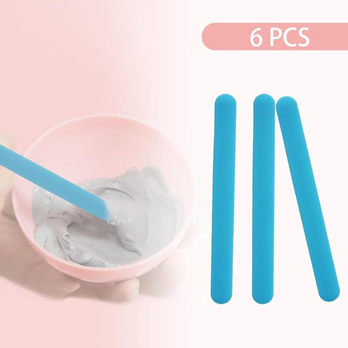 6 PCS Reusable Silicone Stirring Stick, Silicones Stirrings Sticks, - Image 5