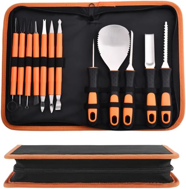 Premium Pumpkin Carving Kit - Stainless Steel - Use Year After Year