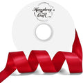 Satin Ribbon 1 Inch Red Double Faced by HumphreysCraft