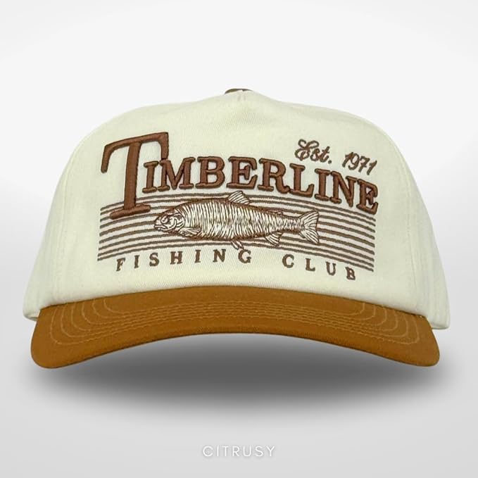 Vintage Low Profile Unstructured Hat | Cotton Flat Bill Snapback Rope Hat | Men & Women’s Hiking Fishing Running Golfing Hat