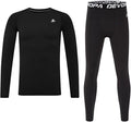DEVOROPA Youth Boys Compression Thermal Shirt Long Sleeve Kids Fleece Baselayer Soccer Baseball Undershirt Slim/Regular/Husky