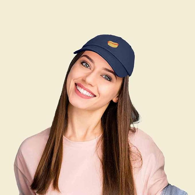 DALIX Hot Dog Hat Embroidered Mens Womens Baseball Cap