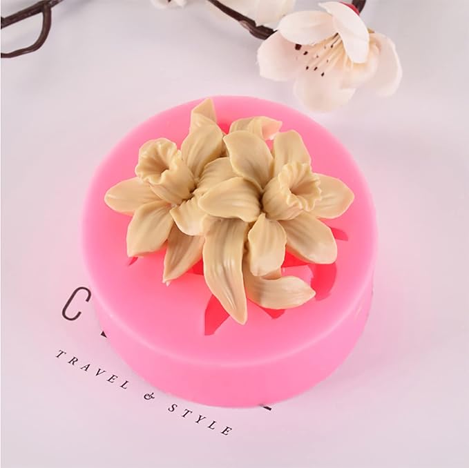 3 Pack Flower Mold Flower Silicone Wave Spiral Candle Mold - Image 5