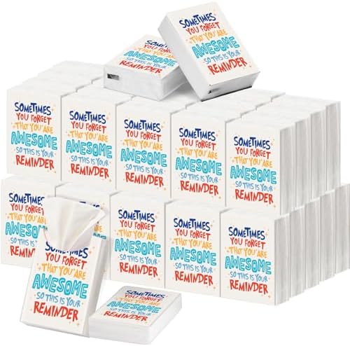 Outus 50 Pack Inspirational Pocket Tissues Travel Size for School Classroom