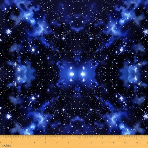 3D Printed Space Upholstery Fabric for Chairs 5 Yard Universe Cloud Galaxy Fabric by The Yard Decor Starlight Print for Home DIY Projects, Waterproof Indoor Outdoor Decor Space Outer Sky Bedroom Decor