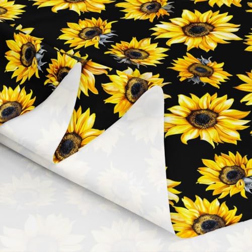 Erosebridal Sunflower Fabric By the Yard, 3 Yards