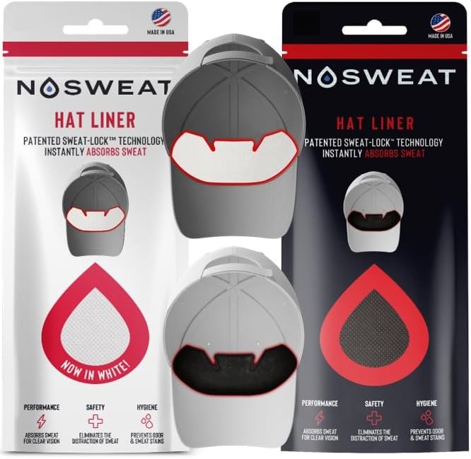 Golf Hat Sweat Liner | PGA Tour Licensed | Prevents Stains & Odor | Made in The USA - 3 | 6 | 12 | 25 Pack