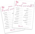 Bridal Shower Games Cards, Bridal Word Scramble, 25 Cards by Wybgno