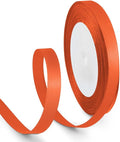 3/8 Inch 25 Yards Satin Ribbon Autumn Orange, Solid Color Fabric Ribbon by HimBen