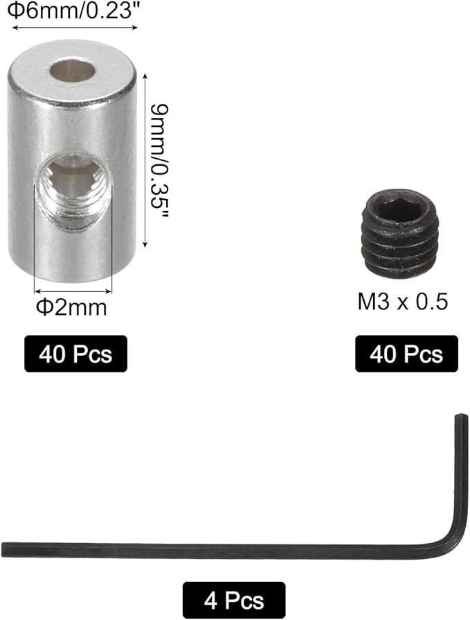 MECCANIXITY 40 Pcs Metal Locking Pin Backs, Locking Pin Keepers Clasp 9mm - Image 2
