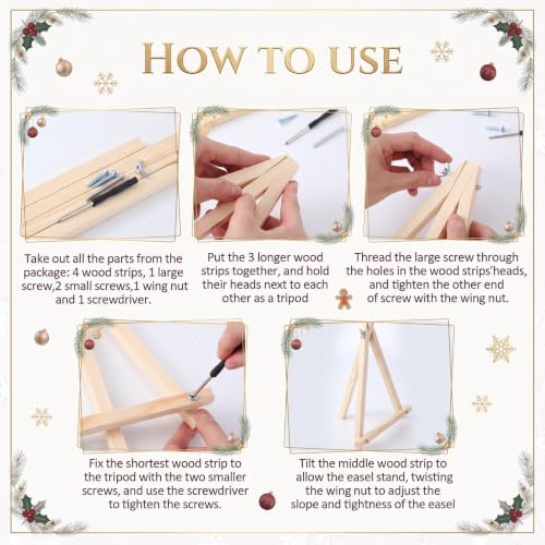 YooNotee 6 Pack Christmas Paint by Numbers Kit