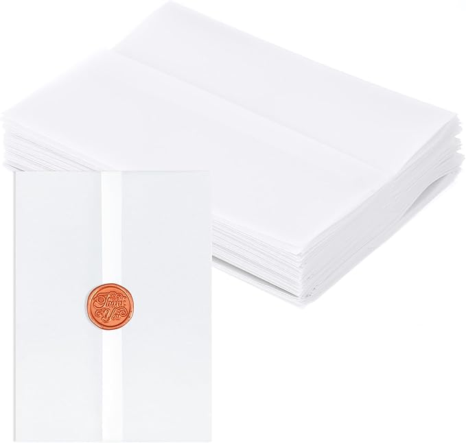 120Sheets Pre-Folded Transparent Vellum Jackets Paper - Image 2