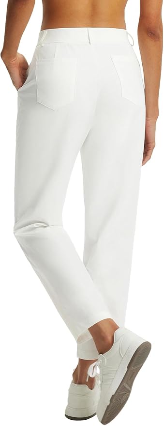baleaf Women's Golf Pants Straight Leg Stretch Work Travel Pant with Pockets Dressy Bussiness Casual Slacks UPF 50+