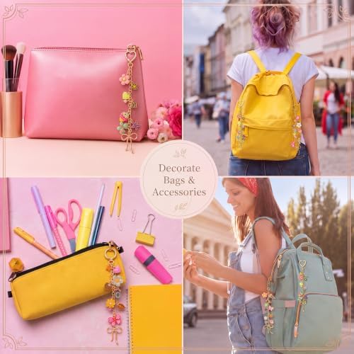 Highergo 698 Pcs Fresh Charms Lip Gloss Keychain Making Kit DIY Craft