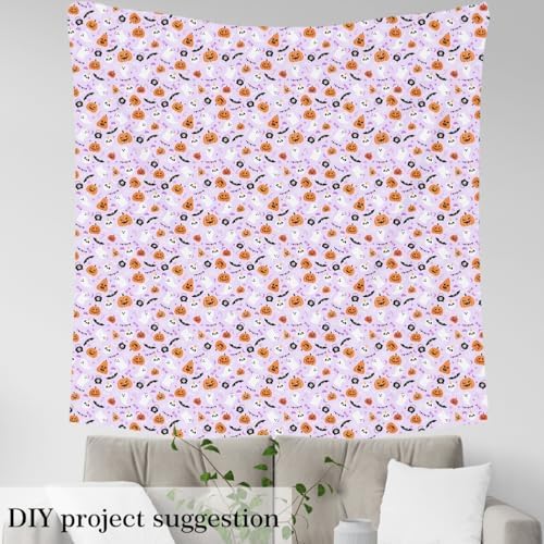 jejeloiu Happy Halloween Fabric by The Yard 1 Yard