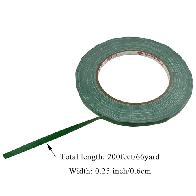 HAHIYO Green 0.25Inch Wide 2Rolls Floral Tape Waterproof Florist Tape Flower - Image 2