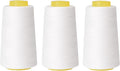 Sewing Thread Cone Set, 3 Pack Serger Thread, 3000 Yards Each, All Purpose by Unknown