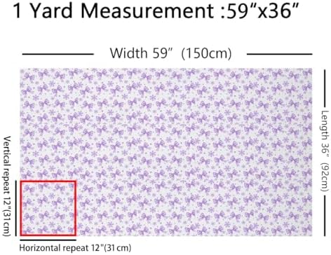 JEJELOIU Xmas Snowflake Fabric by The Yard Cute Bow Upholstery Fabric for Sewing Crafting Merry Christmas Waterproof Indoor Outdoor Decor for Home DIY Projects 3 Yards