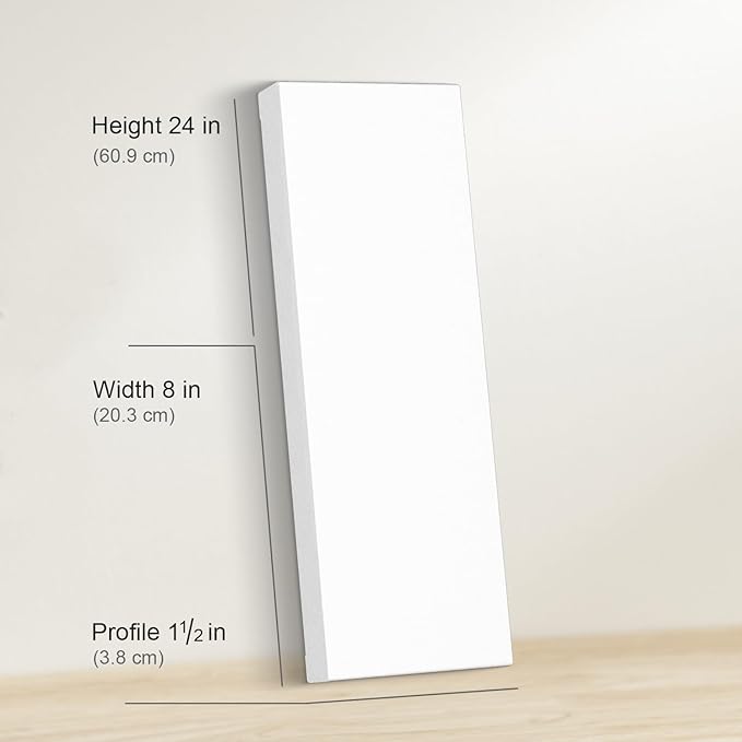 PHOENIX 8x24 Inch 3 Pack Gallery Canvas -1.5 in Thick Long Skinny Canvases - Image 2