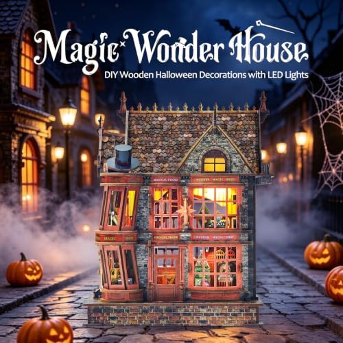 Magic Wonder House Halloween 3D Wooden Puzzle for Adults DIY Kit