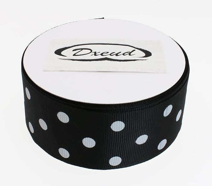 Polka Dot Grosgrain Ribbon 25 Yard Each Roll 100% Polyester - Image 3