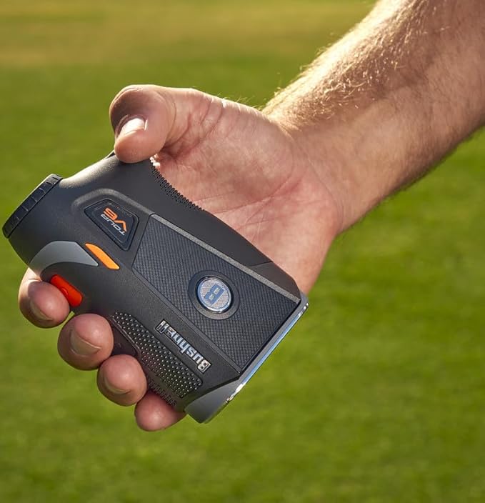 Bushnell Golf Tour V6 Laser Rangefinder Patriot Pack – Visual JOLT, Magnetic Mount, 1300-Yard Range, 6X Magnification, IPX6 Weatherproof, Premium Carry Case